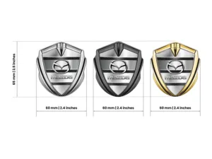 Mazda Emblem Fender Badge Modern Style Universal